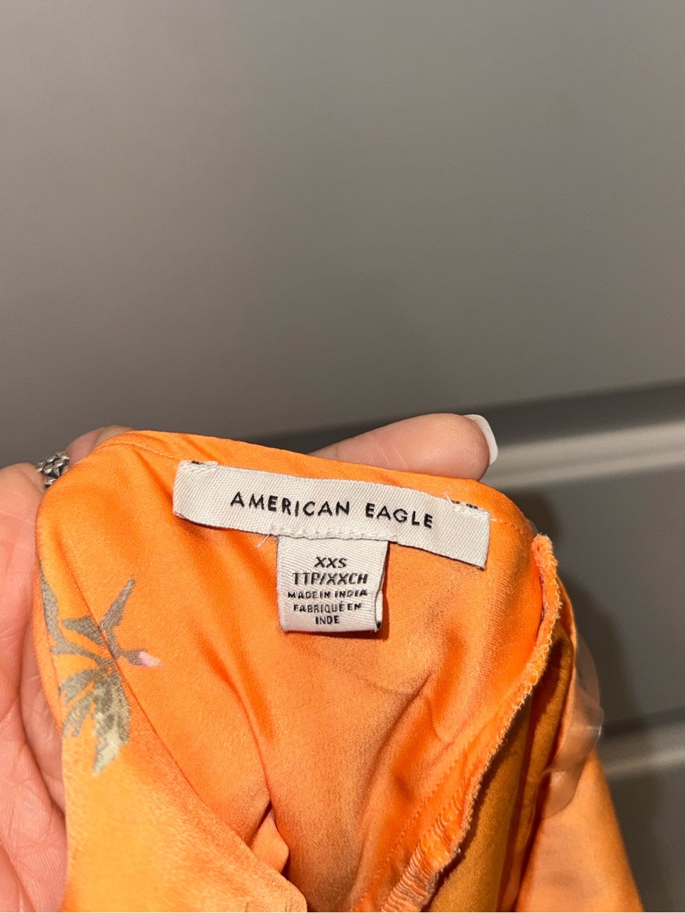 AE Orange Floral Slip Dress - Picture 3 of 7
